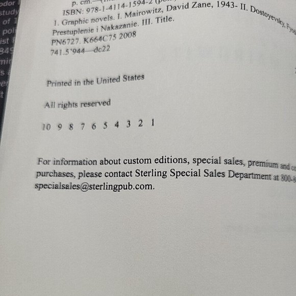 Crime and Punishment Comic Graphic Novel Paperback - Picture 2 of 4